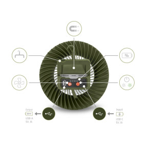 Ventilátor se světlem Delphin Ventix 7W/4400mAh 4400 mAh