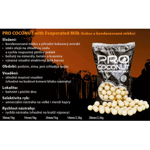 STARBAITS PROBIOTIC COCONUT 1kg 20mm - Výprodej !