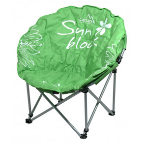 Židle kempingová skládací FLOWERS zelená