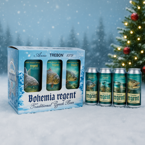 Bohemia Regent – Dárkové balení Třeboňské ryby (6× 0,5 l) - Vánoce