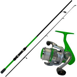 DAM Vibe Combo 180 cm 5–20 g – dětský rybářský set - Zelená