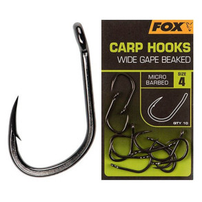 Fox Háčky Wide Gape Beaked 10 ks – Velikost 2