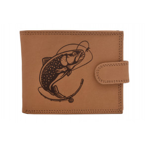 Pánská peněženka MERCUCIO natural vzor 49 pstruh s prutem 2911927