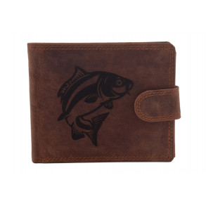 Pánská peněženka MERCUCIO světlehnědá vzor 25 kapr plný 2911906