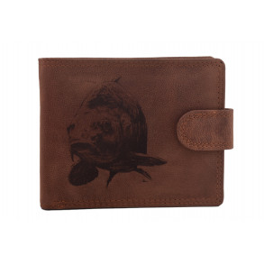 Pánská peněženka MERCUCIO světlehnědá vzor 47 kapr hlava 2911906