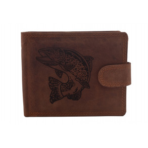 Pánská peněženka MERCUCIO světlehnědá vzor 51 pstruh 2911906