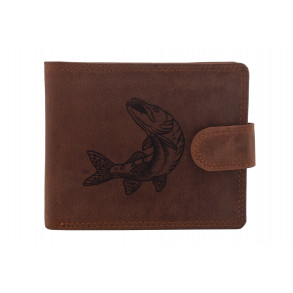 Pánská peněženka MERCUCIO světlehnědá vzor 52 štika 2911906