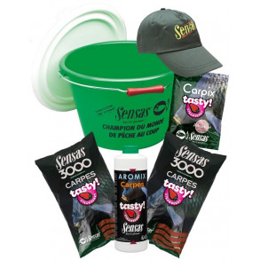 Akční kbelík 3000 Carp Tasty Strawberry (kapr jahoda) - SENSAS