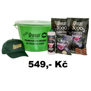 Akční kbelík 3000 Carp Tasty Strawberry (kapr jahoda) - SENSAS