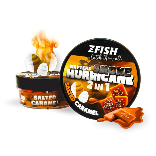 ZFISH Smoke Hurricane Wafters 2in1 (8 mm & 10 mm) – 30 g - Salted Caramel