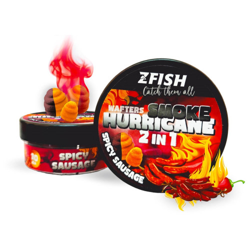ZFISH Smoke Hurricane Wafters 2in1 (8 mm & 10 mm) – 30 g - Spice-Sausage