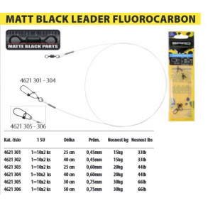 NÁVAZEC NA DRAVCE 25/0,60 FLUOROCARBON - MATT BLACK LEADER FLUORO
