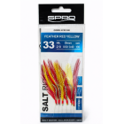 SPRO Salt Rig 33 – Feather Red Yellow 2/0, 135 cm - 6hook