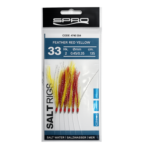 Salt Rig 33 Feather Red Yellow – mořský návazec 4740-364