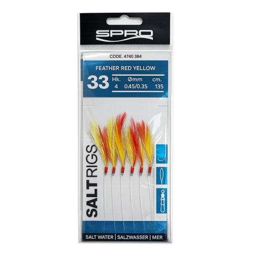 Salt Rig 33 Feather Red Yellow – mořský návazec 4740-365