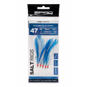 SPRO Salt Rig 47 Feather Blue White – mořský návazec / 4740-472