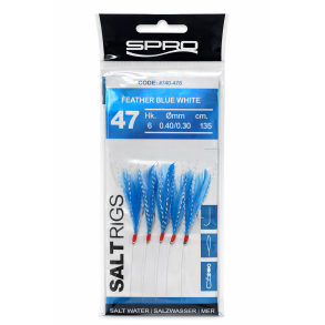SPRO Salt Rig 47 Feather Blue White – mořský návazec / 4740-474