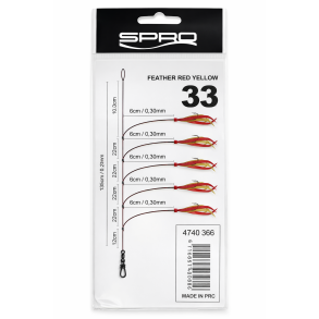 Salt Rig 33 Feather Red Yellow – mořský návazec 4740-366