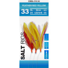 SPRO Salt Rig 33 – Feather Red Yellow 2/0, 135 cm - 3hook