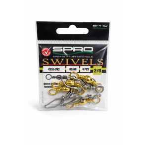 SPRO Obratlík s norskou karabinkou č. 2/0 – 65 kg (4 ks)