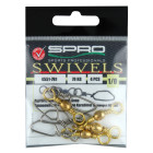 SPRO Obratlík s norskou karabinkou č. 1/0 – 70 kg (4 ks)