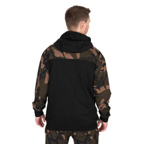 MIKINA FOX LW BLACK/CAMO SPLIT ZIP HOODY
