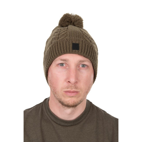 Fox Čepice Khaki Knitted Bobble
