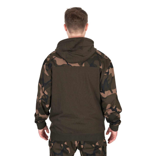 MIKINY FOX LW KHAKI/CAMO SPLIT ZIP HOODY